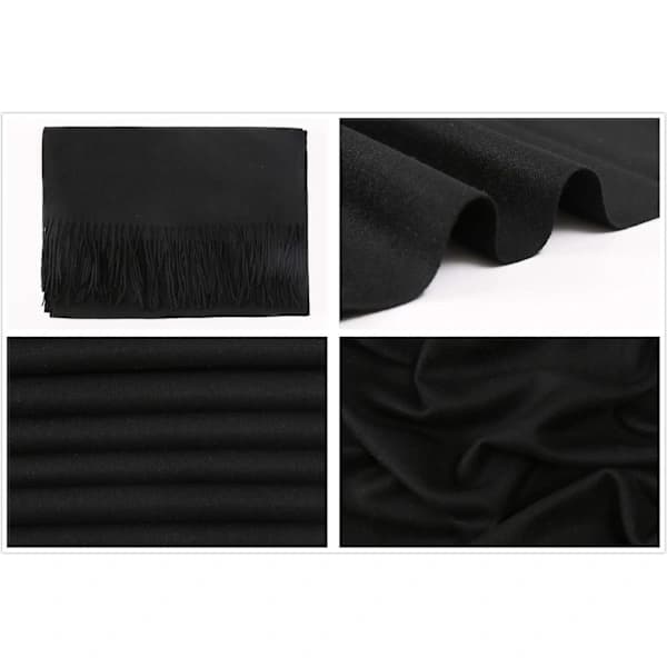 Dame Skjerf Pashmina Sjal og Wraps for Bryllup Skjerf for Kvinner Vinter Svart, SE