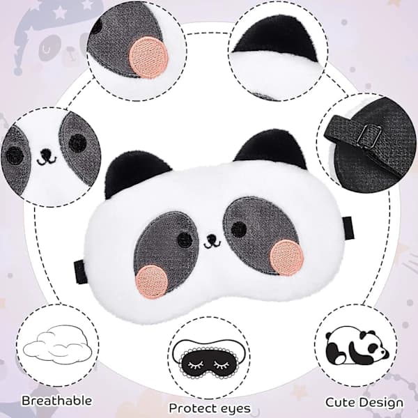 Sovmask Barn 3-pack Ögonmask Barn Sovmask Söta Djur, A