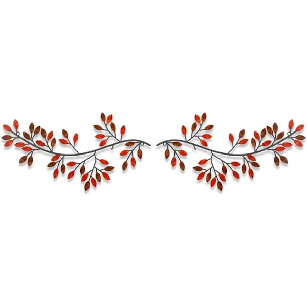 Löv väggdekoration metall, (2-pack) väggdekoration, A