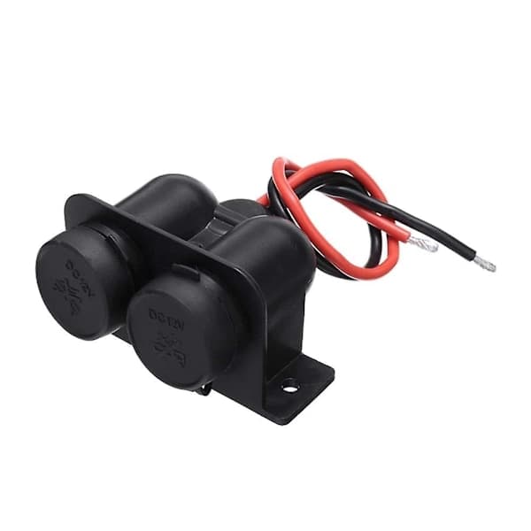 Car Cigarette Lighter Socket Dual Hole, 12V Power, Cigarette Lighter Socket Waterproof Car Cigarette,AB