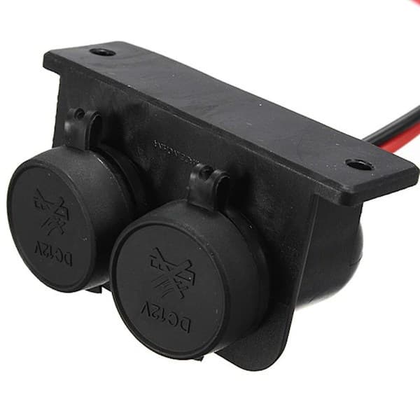 Car Cigarette Lighter Socket Dual Hole, 12V Power, Cigarette Lighter Socket Waterproof Car Cigarette,AB