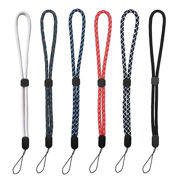 6PCS Adjustable Wrist Strap with Movable Button for Cell Phone, Phone, Camera, Flashlight, Keychains, SE