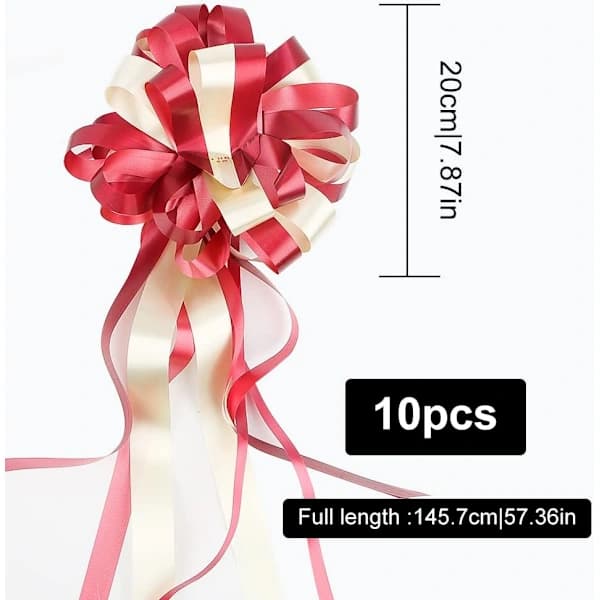 10-pack stora rosetter Jätterosett Presentrosett Stor för bildekoration, A