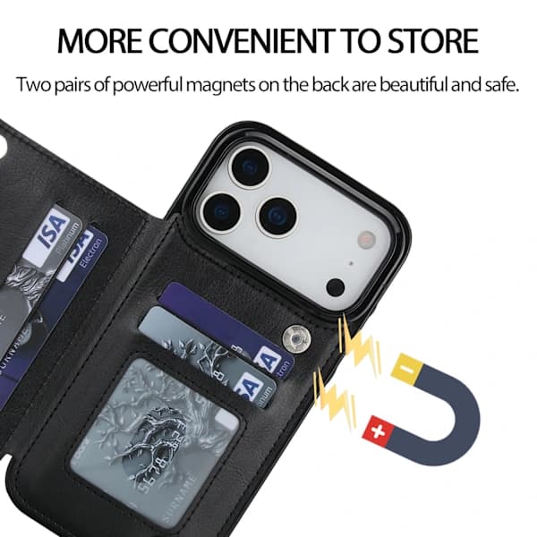 Business Leather Flip Case for iPhone 17/iPhone 17 Pro/iPhone 17 Promax iPhone 17 Pro,SE