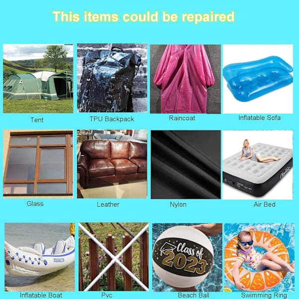 Simtejp för poolreparation 2 meter transparent TPU vattentät tejp reparationskit Su,A