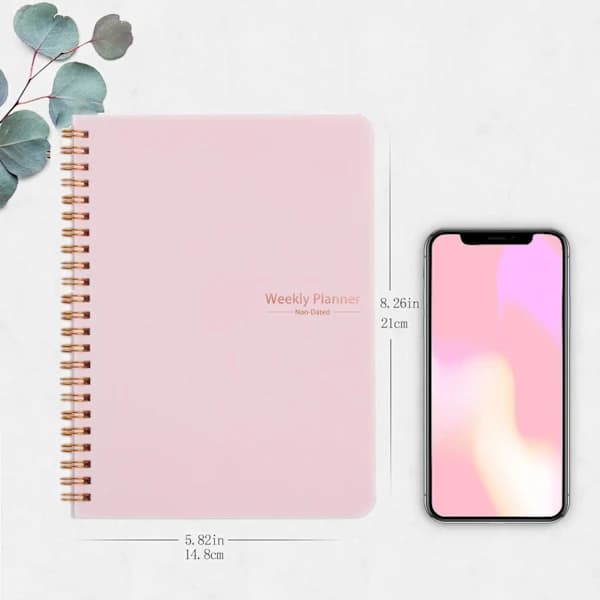 Weekly Planner Notebook, Undated A5 Planning Book Daily Planner To Do List Diary, Weekly Goal Pla,SE