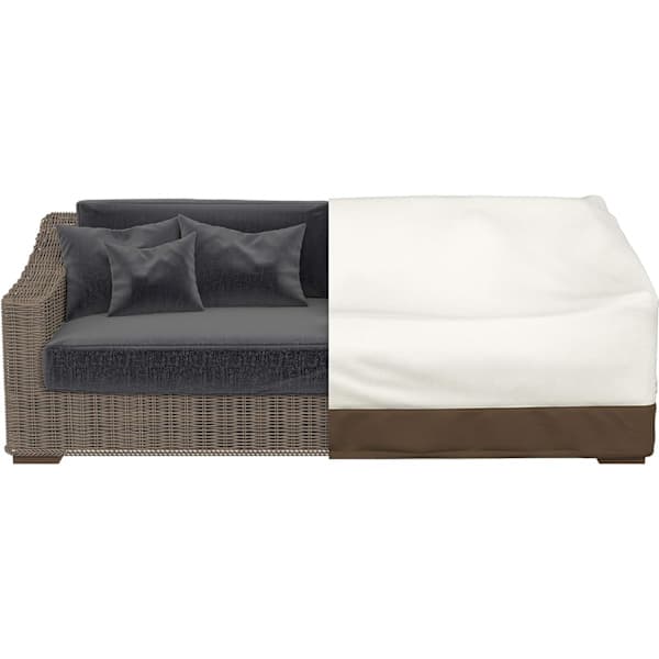 Beige+Ljusbrun 420D Skyddande Överdrag för 3-Sits Soffa, A