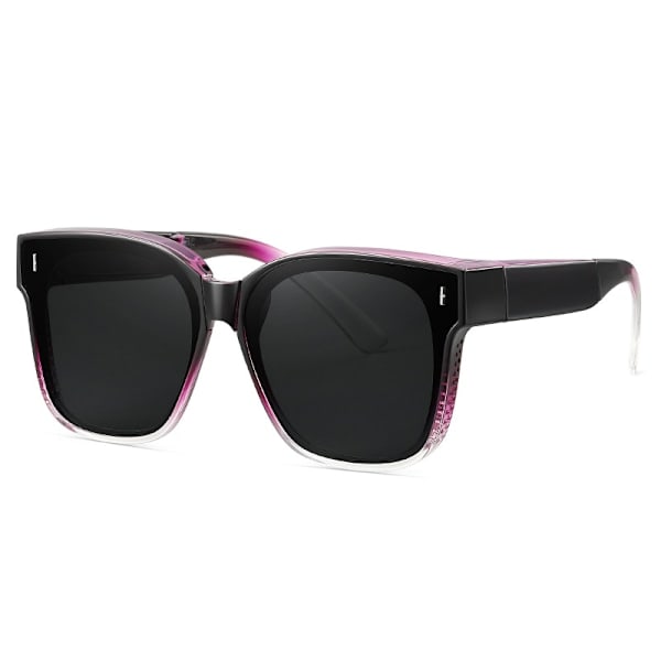 Sammenfoldelige Suncovers Solbriller Over Briller Sort/Pink sort sort,AB