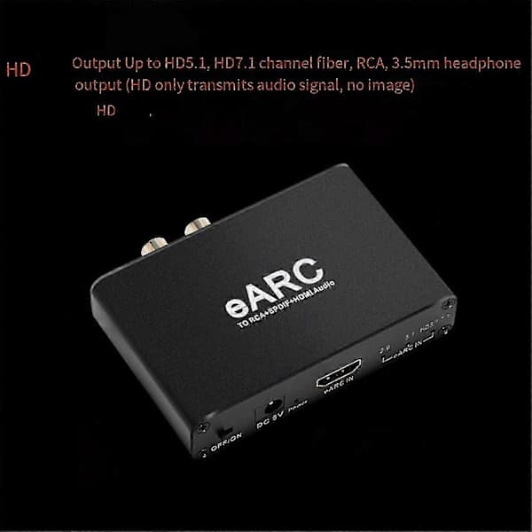 HDMI EARC ARC Lydudtrækker 192Khz Konverter til RCA-adapter til digitalt tv-lyd, AB