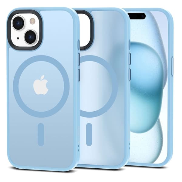 Tech-Protect iPhone 15 Skal MagSafe MagMat Sky Blue na