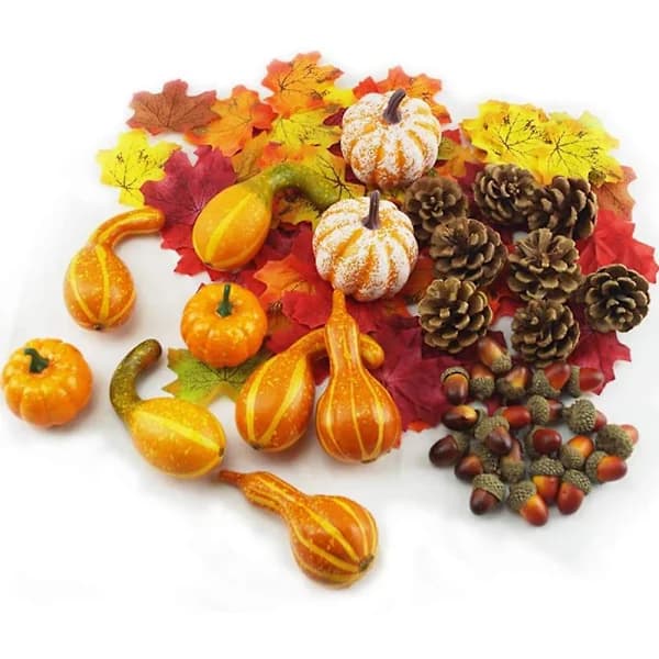Höst Halloween Dekor, Konstgjorda Pumpor, Tallkottar Set, För,A