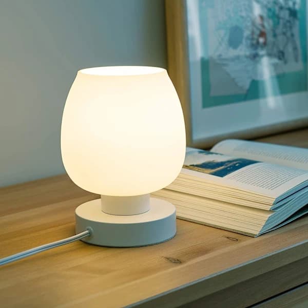 Touch Sängbordslampa - Modern Liten Lampa för Sovrum Vardagsrum, A
