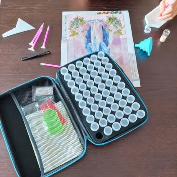Perleoppbevaring + tilbehør for diamantmaling - Diamond Painting, NO