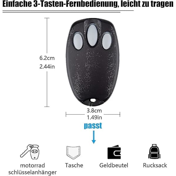 Two-pack Chamberlain Liftmaster remotes, compatible models: 94335e | 84335e | ML700 | ML500 | ML850 | Merlin,SE