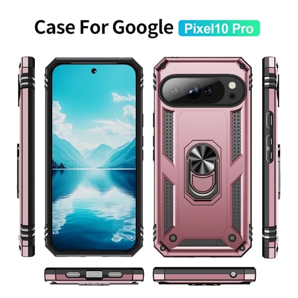 Google Pixel 10 / 10 Pro Cover Armor Ring Hybrid Rosaguld,SE