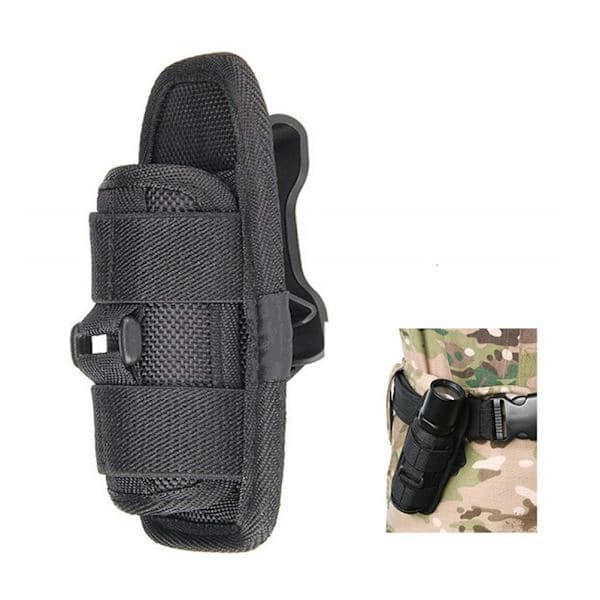 Flashlight Bag Holster 360 Degree Rotatable Clip Casing for Belt Flashlight Holder Fishing Hunting Accessories, AB