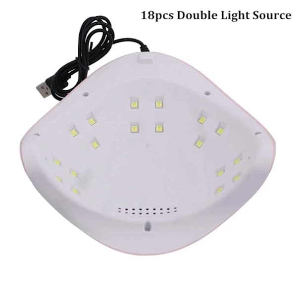 54W UV/LED-lampe til negle med timer - Neglelampe pink, SE