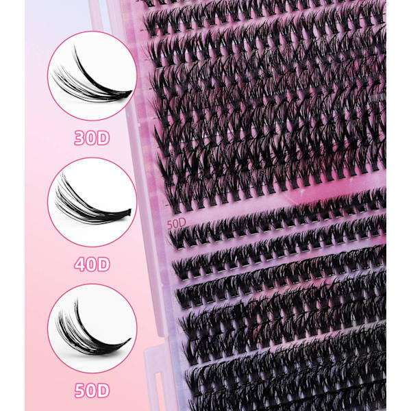 Black Friday False Eyelashes Set with Storage Box - Individual False Eyelashes - Volume Lashes Black, AB