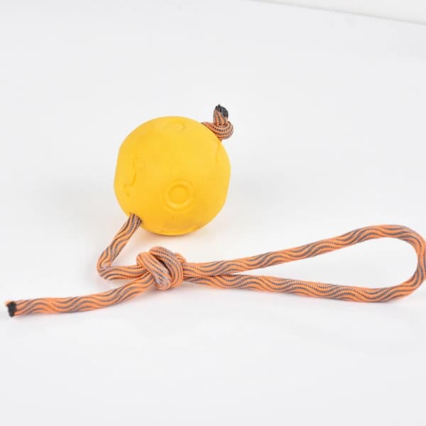 3-pack Hundboll med Rep, Slitstark Gummiboll, A