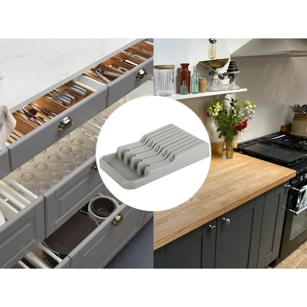 Knife Holder Insert / Knife Stand / Knife Storage - Drawer Insert for Kitchen, AB