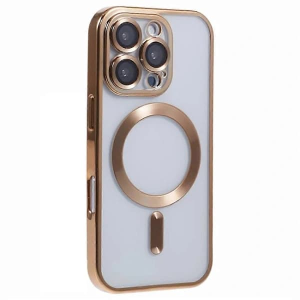 WANLONFENG Magnetic Case for iPhone 16 Pro Max, Electroplated TPU Case with Lens Protector + 2 Pcs Tempered Glass Multicolo,SE