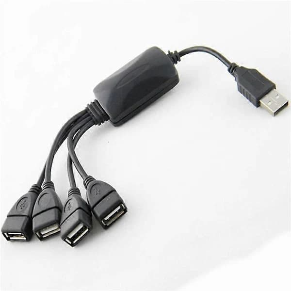 1 han til 4 hun USB HUB Splitter Forlængerkabel USB 2.0 Forlængerdatakabel Strømadapterstik C,FS
