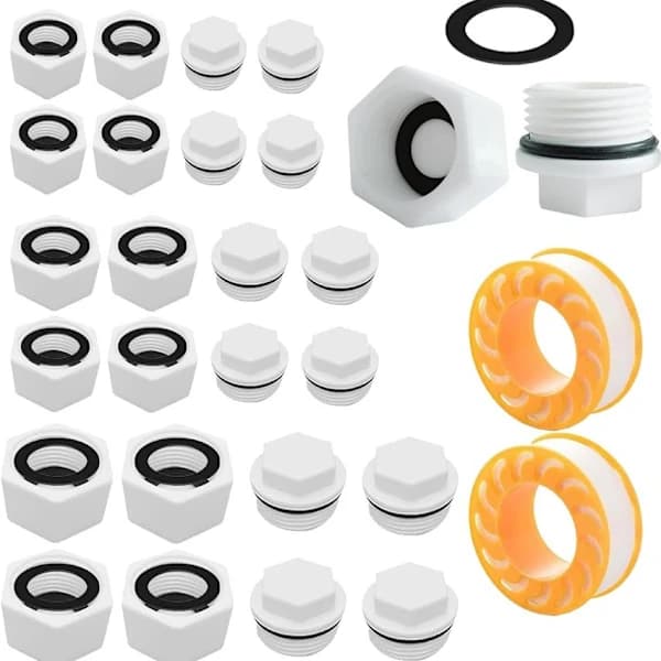 24-pack Rörpluggar, Vatteninloppsplugg Kran Med Plugg Tätning, Hona Plugg, Plastplugg, A