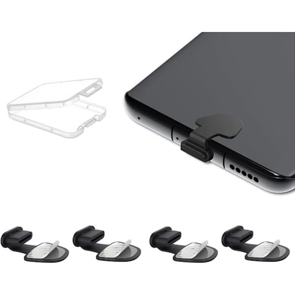 4-pack USB C Skyddskåpa Laddningsuttag Mobiltelefon Skydd Dammskydd USB C Skydd USB C Kåpa USB C Plugg USB,A