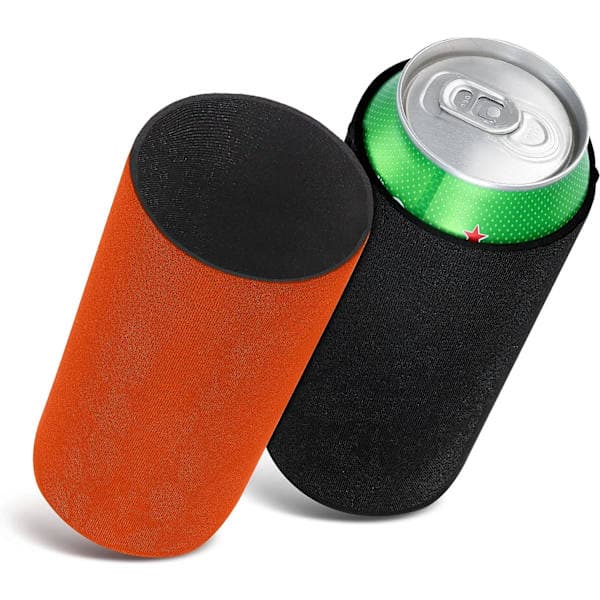 2x Black-Orange Can Cooler for 330ml Cans - Lot B,A