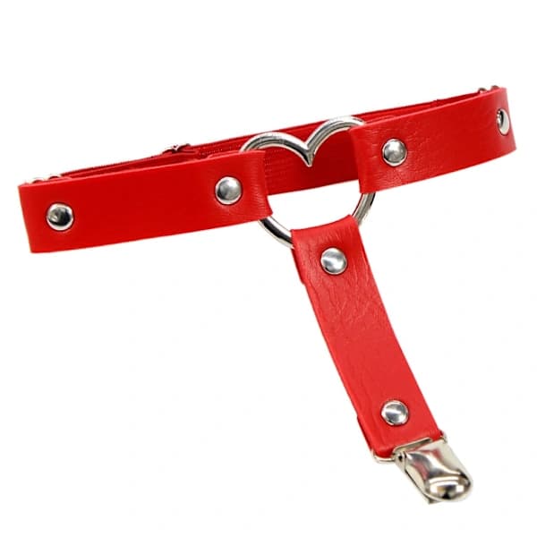 Heart-Designed Garter Holder - Style and Function in One Red, SE