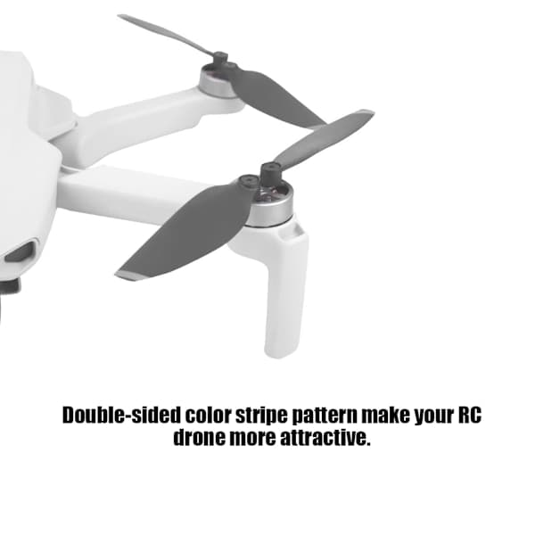 2 par RC Drone 4726F Propeller Erstatning Støjreduktion Passer til DJI Mavic Mini (Hvid Sort), AB