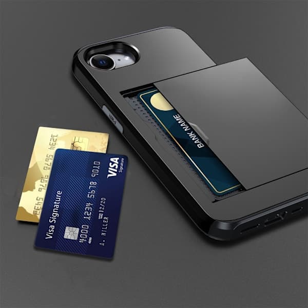 Sopii Armor-korttipidikekuoreen iPhone 17e:lle - Musta Musta,AB