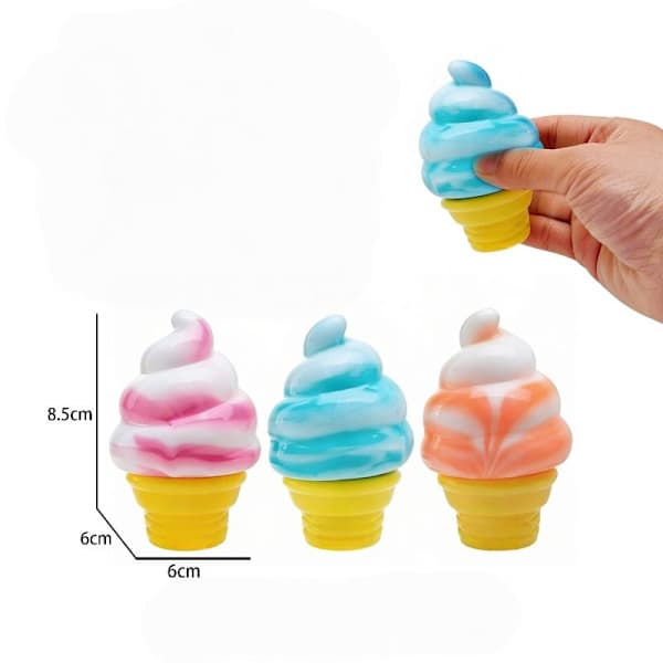 1 stk glassformet dekompresjonsleketøy Needoh Nice Cream Cone, AB