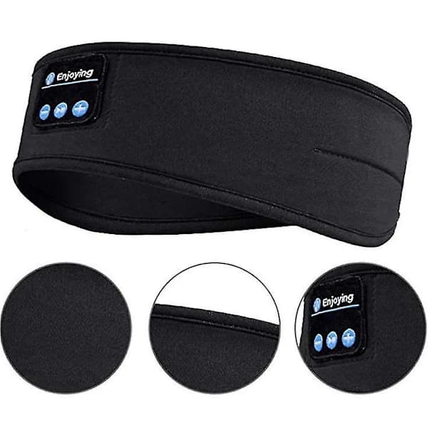 Sovhörlurar Bluetooth-pannband Sovheadset Bluetooth-halsduk Sportpannband Trådlös svart, AB