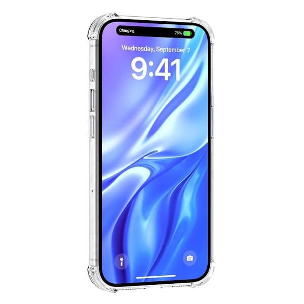 Støtsikkert mobildeksel med kortholder for iPhone 17 Pro Max - Klar, FS