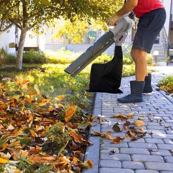 2-pack uppsamlingspåsar med dragsko för lövblåsare - praktiska påsar för löv och trädgårdsavfall,AB