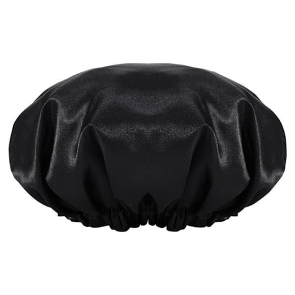 Satin sovehette - Svart, AB