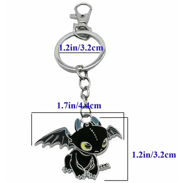 2-pack metallnyckelring Drakform tandlös nyckelring present,SE