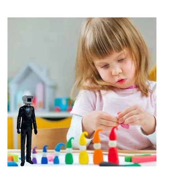 6st Set Skibidi Toalett Action Figur Set Spel Docka Figur Leksaker, A