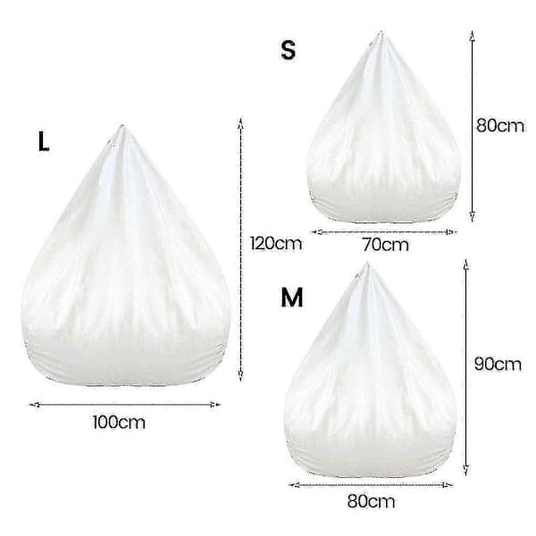 Innerfoder Vattentätt Lazy Bean Bag Sofföverdrag, Ingen Fyllning 100X120 CM,AB