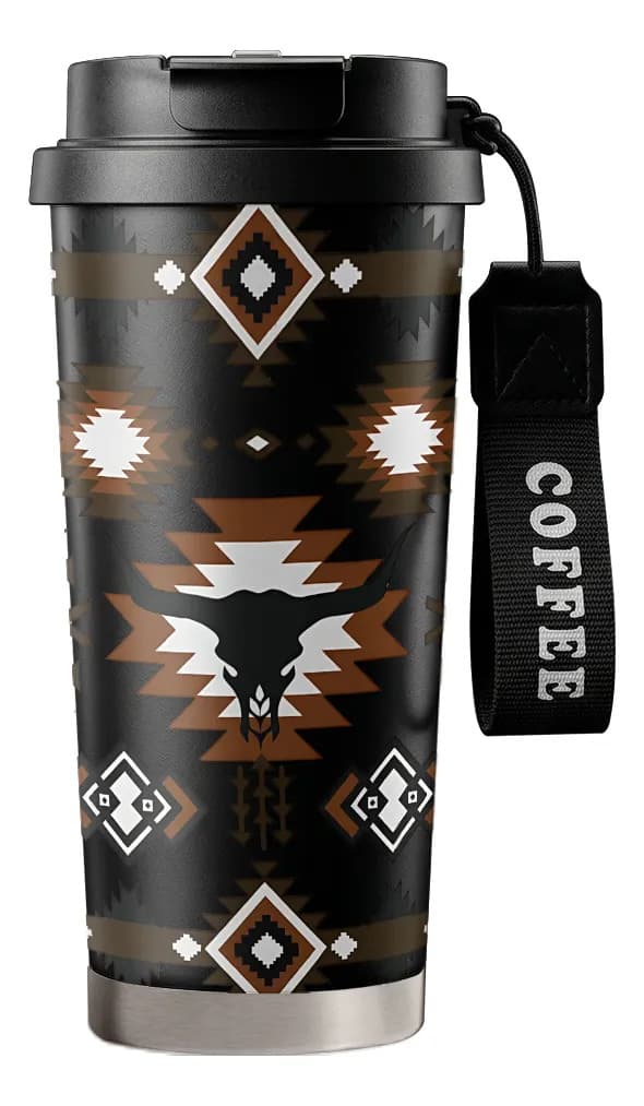 500 ml termos med stamme-design, holder kaldt og varmt Black