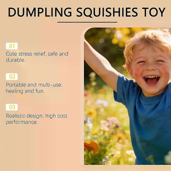 Dumpling Squishies Leksak, Jätteglittrande Dumpling, Färgglada Dumplings Stressbollar Fidget Sensorisk Leksak, Kläm D,AB