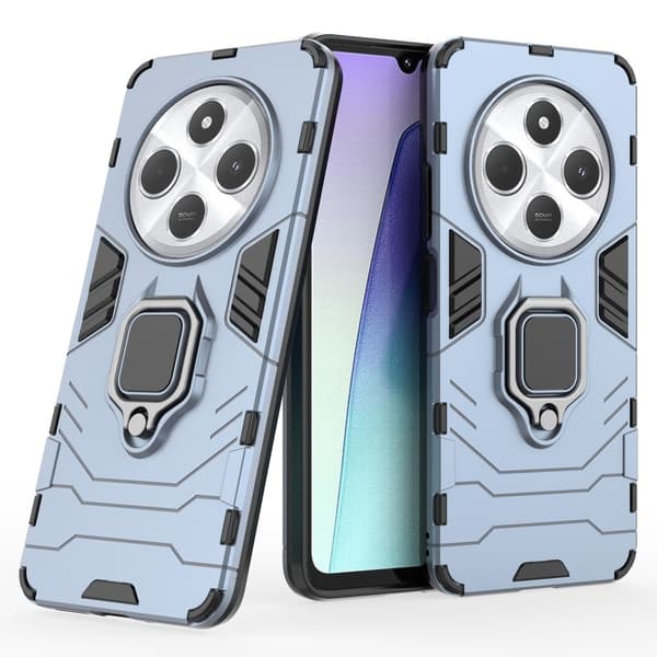 Xiaomi Redmi 14C Skal Hybrid Armor Ring Blå na