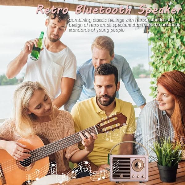 Retro Bluetooth-högtalare, Retro Klassisk Stil Retro-högtalare, hög,A
