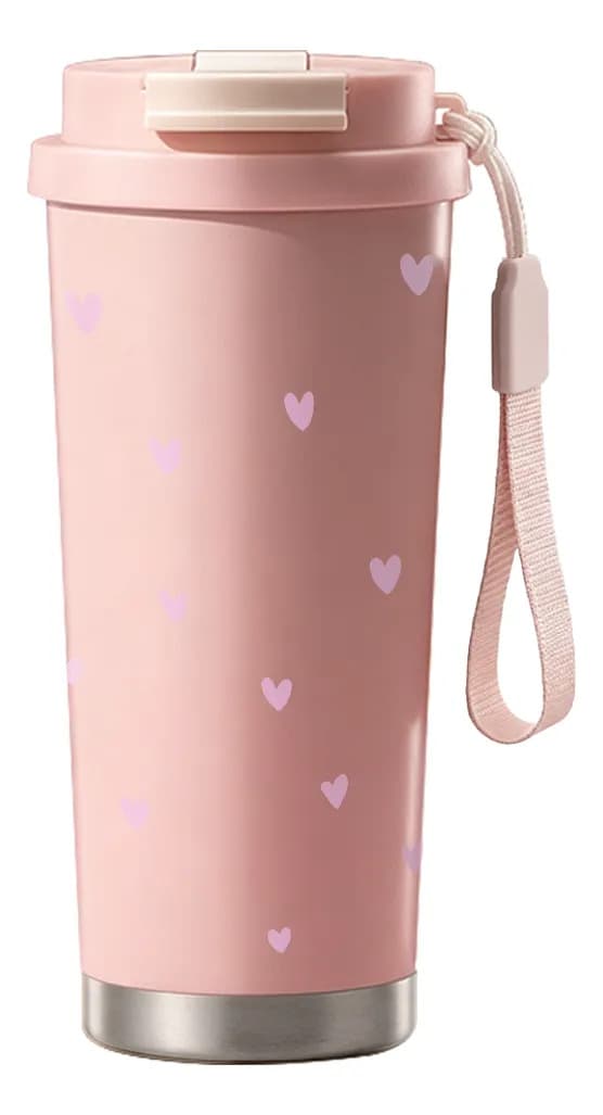 500 ml rosa termotermos, håller drycker varma och kalla Pink