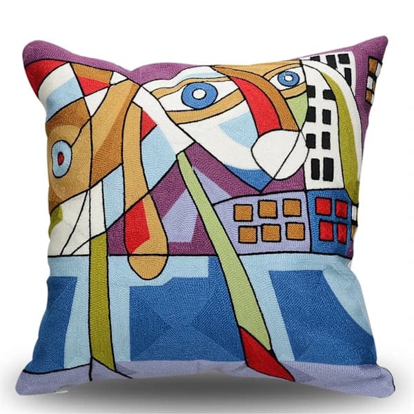 4-pack Picasso blå kuddöverdrag Picasso bomull linne kuddöverdrag, A