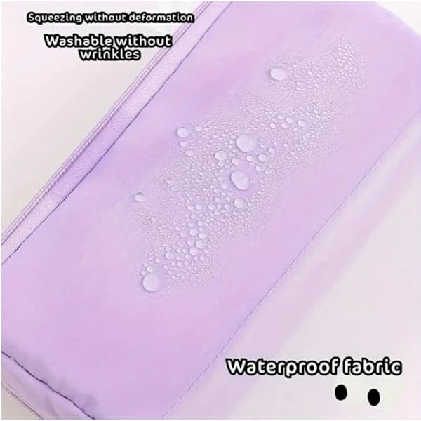 7-piece Stationery Set 9-Layer Large Capacity Pencil Case - Cute Design, Canvas Storage Bag for Students, SE