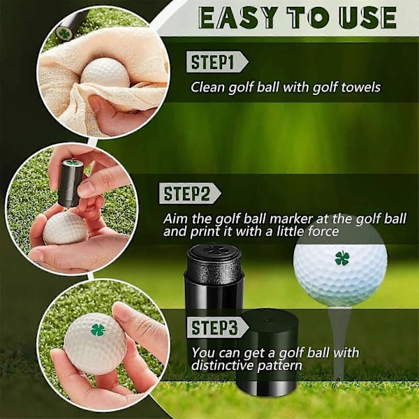 Golf Stamp Plastic Stamp Marker Golf Alignment Marking Tool Golf ID Marker Golf Gift (15),EN