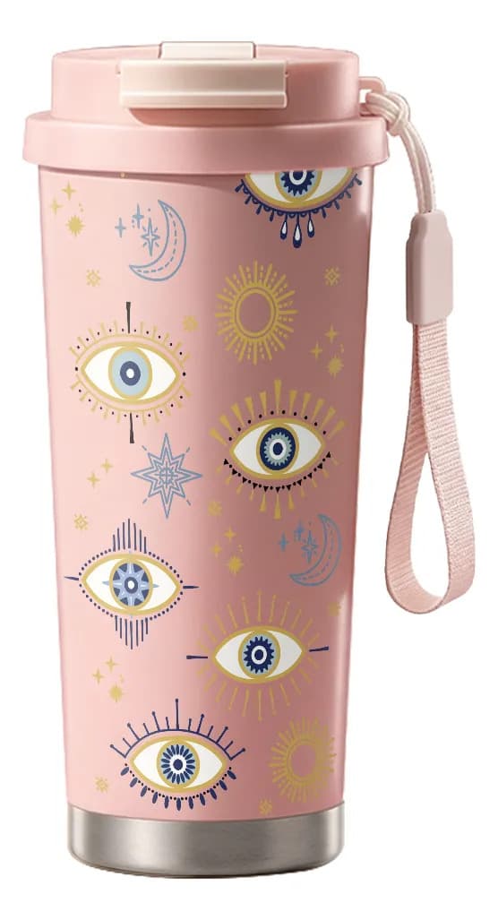 500 ml Sol og Måne Termokopp, holder kaldt og varmt Pink