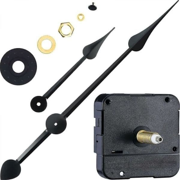 High Torque Clock Movement, Long Shaft, and 7-inch Spade Hands, AB